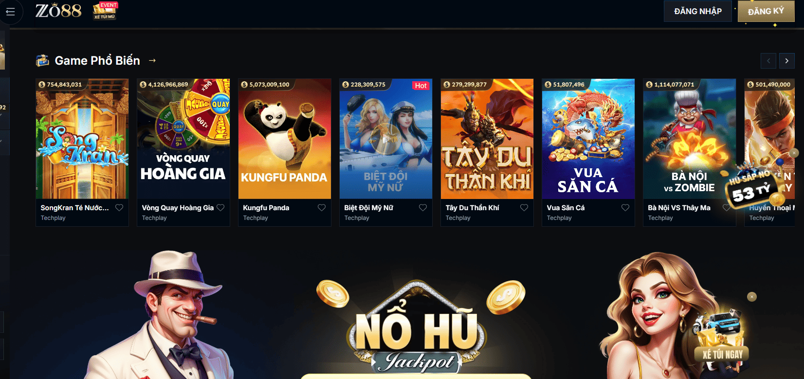 ZO88 -Thiên Đường Cá Cược Uy Tín Được Săn Đón Nhất 2025 2 Điểm danh top các sảnh game được yêu thích tại ZO88
