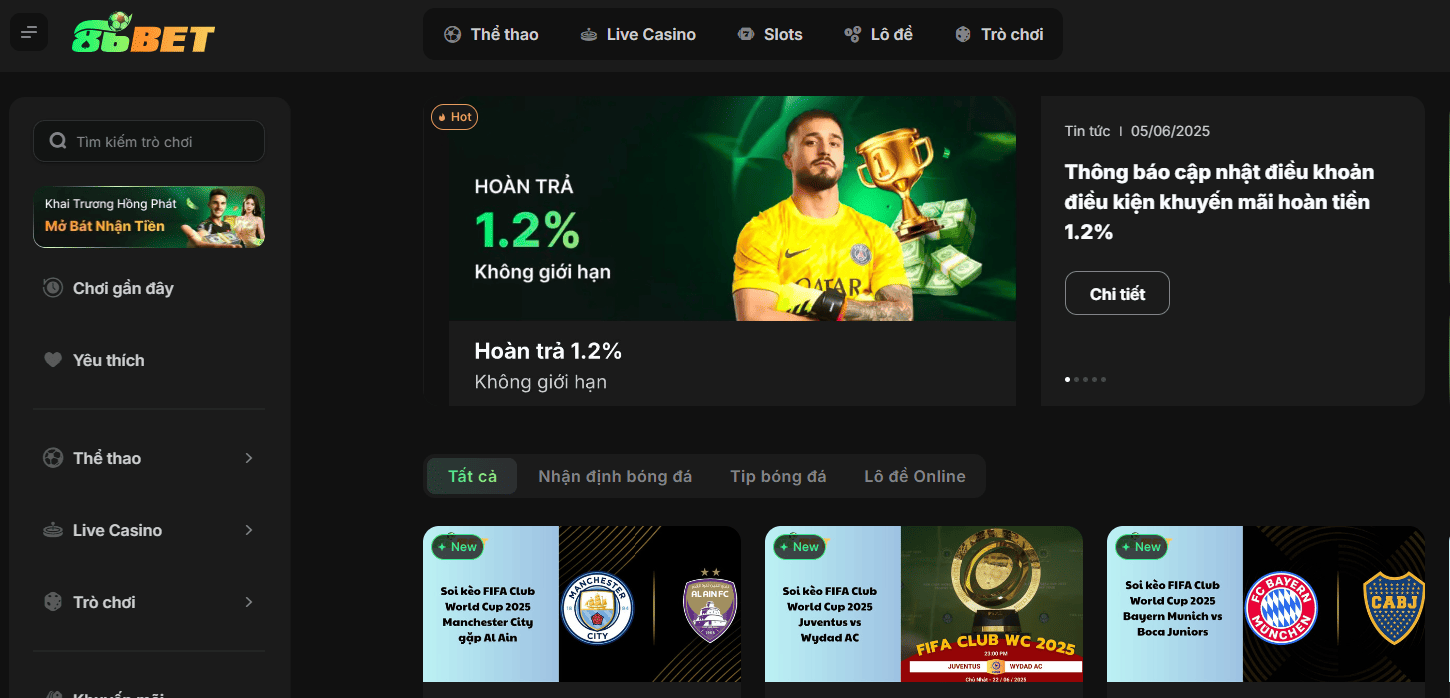 Hướng dẫn chi tiết 5 bước rút tiền 86BET 