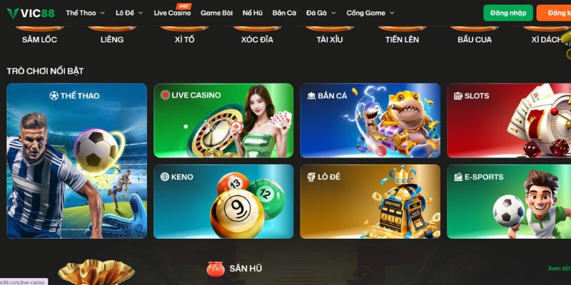 VIC88 - Sân Chơi Cá Cược Uy Tín, Khuyến Mãi Cực Khủng 2 Cá cược thể thao siêu hấp dẫn tại VIC88- Hàng loạt các giải đấu lớn